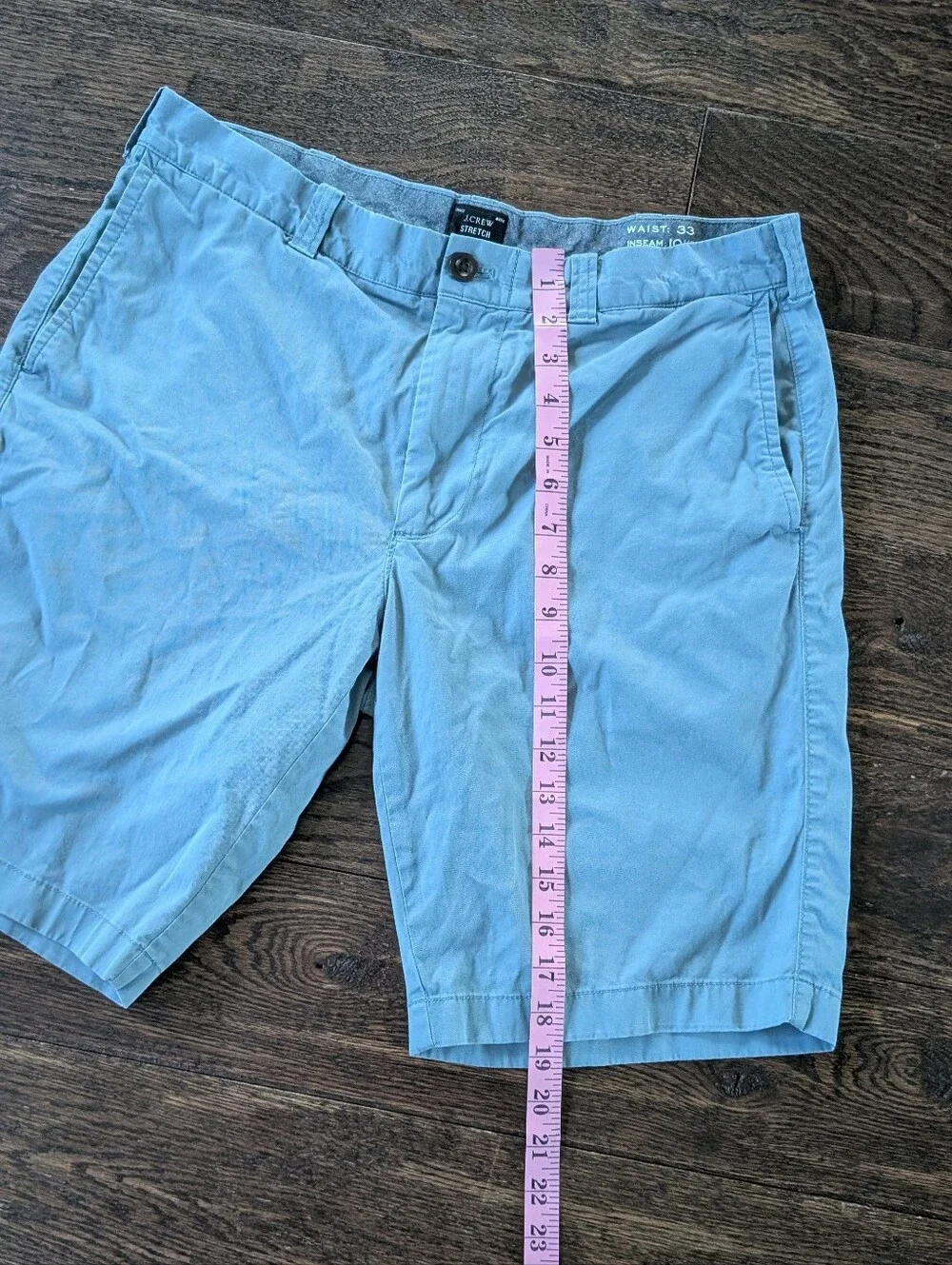 J. Crew Stretch Flat Front Shorts Light Slate Blue